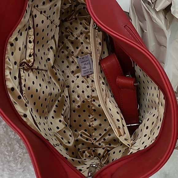 Red Rinestone Hobo Handbag - Picture 3 of 3